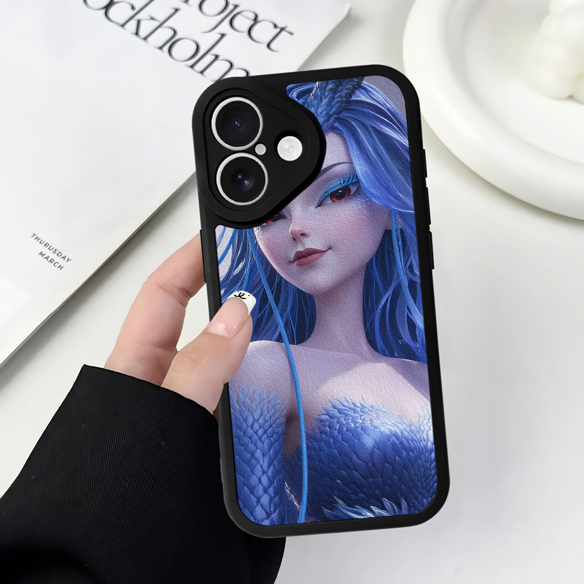 （画像用） Ne Zha 2 ナタ 魔童の大暴れ 【iPhone 16シリーズ対応】シリコンスマホケース（レザー調） 材質：シリコン